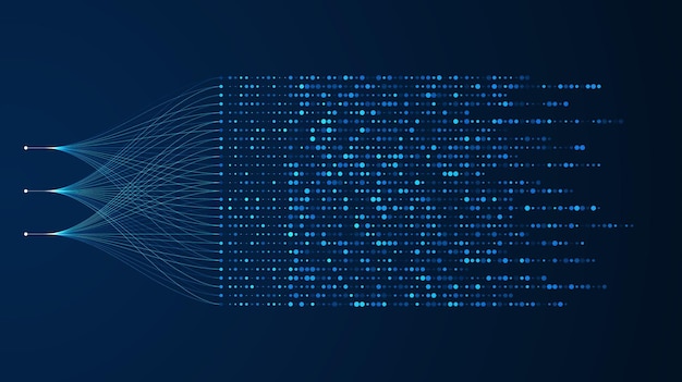 Big-Data-Visualisierung Soziales Netzwerk Finanzanalyse komplexer Datenbanken Datenmining-Konzept