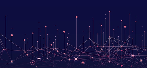 Big Data visuelle Informationen Hintergrund soziales Netzwerk Konzept Verbindungsvektor Hintergrund