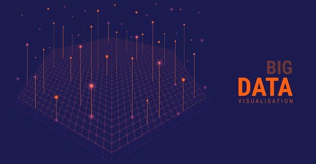 Big Data visueller Informationshintergrund Konzept des sozialen Netzwerks Verbindungsvektorhintergrund