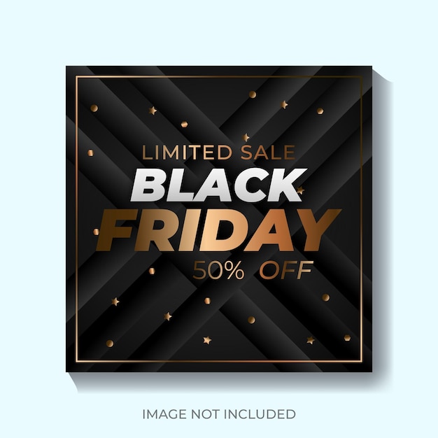 Big Fashion Sale Black Friday Social Media Post Template Design