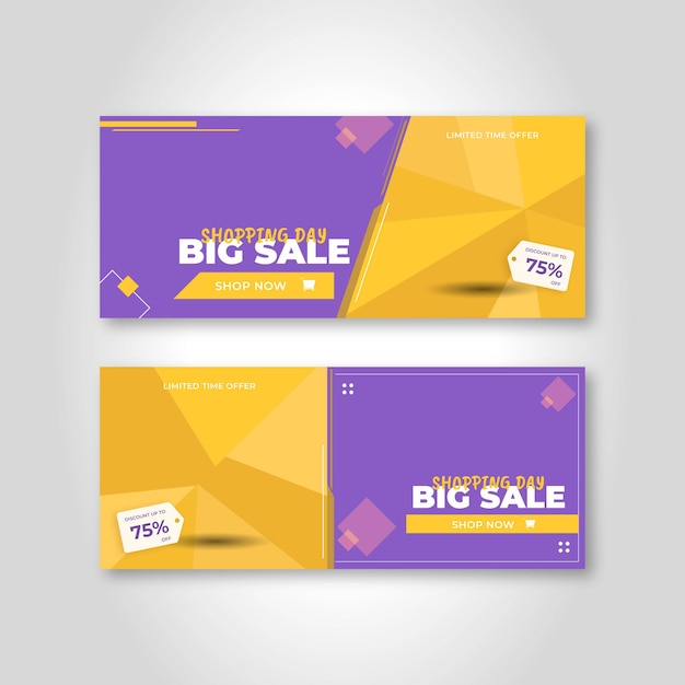 Big sale banner business promotion template design premium-vektor