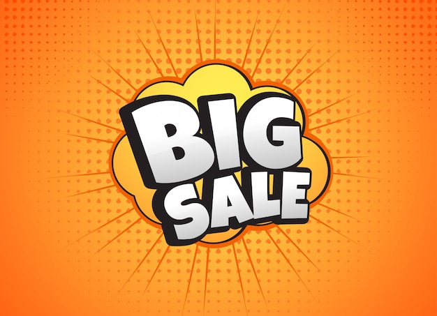 Big sale comic sprechblase hintergründe. flaches comic-design mit halbton, blitz.