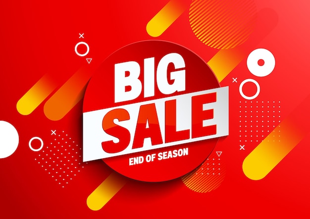 Big sale hintergrundvorlage promotion ende der saison