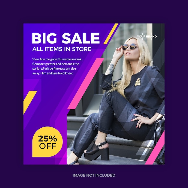 Vektor big sale instagram promo square