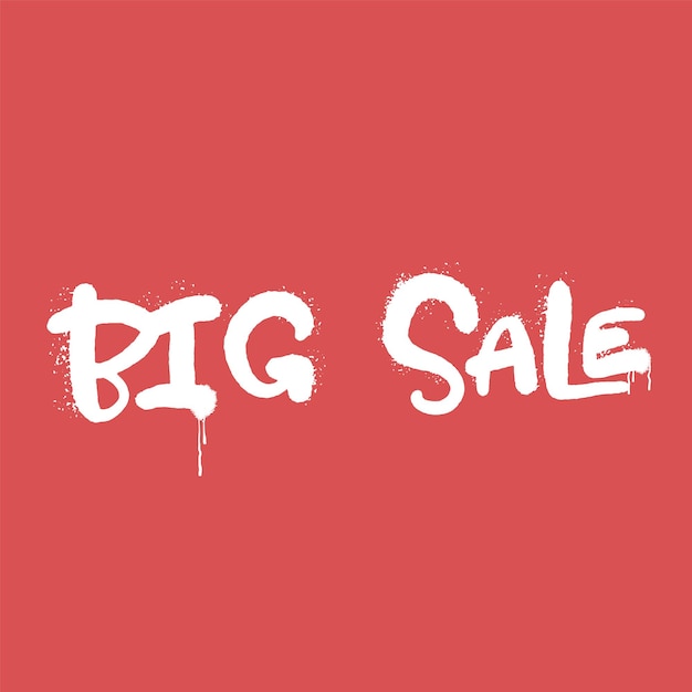 Big Sale Label im Graffiti-Spray-Stil