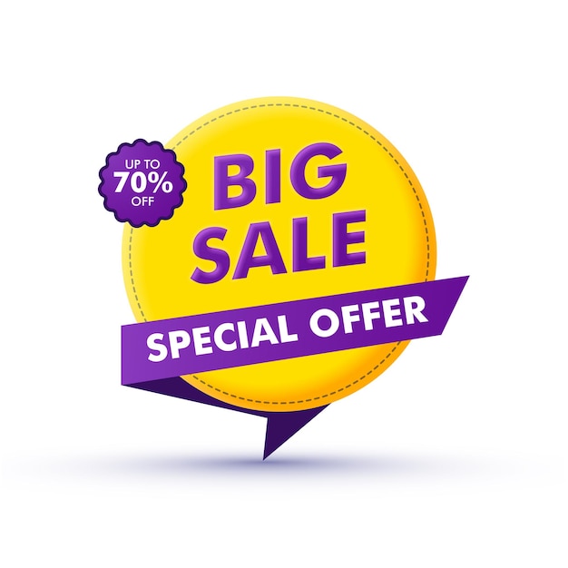 Big Sale Label oder Tag Illustration Vorlage