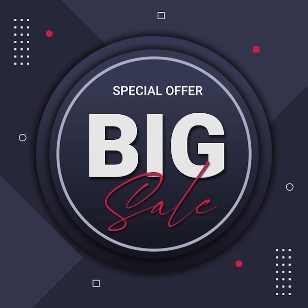 Big Sale Super Sale Angebot Banner Werbeplakat für soziale Medien