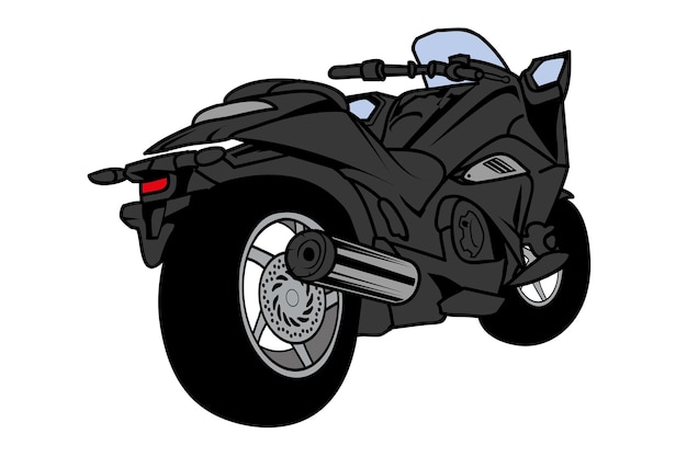 Vektor big scooter fahrrad motorrad parken vektor cartoon