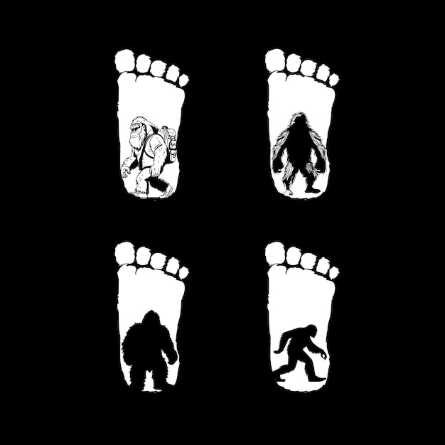 Bigfoot-silhouette-vektorentwurf