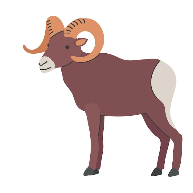 Bighorn-Schafe Clipart-Avatar-Logotyp isolierte Illustration