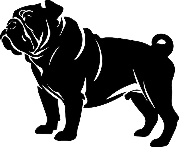 Bild 17 der Silhouette eines Stierhundes