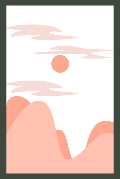 Bild dichtes grünes fichtenwald panoramablick landschaft himmel und sonne mit wolken im hintergrund einfache vektorillustration wald für logo oder druck auf visitenkarten eines nationalparks
