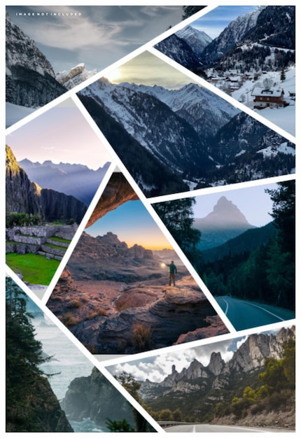 Bilder oder Fotosrahmen Collage Comics Seitenrasterlayout abstrakte Fotorahmen und digitale Fotowandvorlage