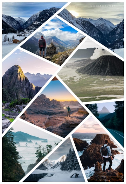 Bilder oder Fotosrahmen Collage Comics Seitenrasterlayout abstrakte Fotorahmen und digitale Fotowandvorlage