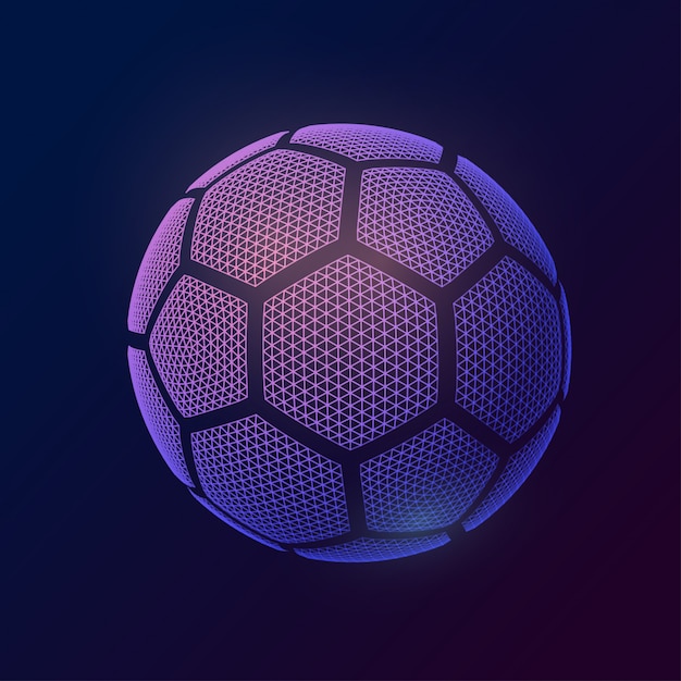 Bildfußball aus polygonformen