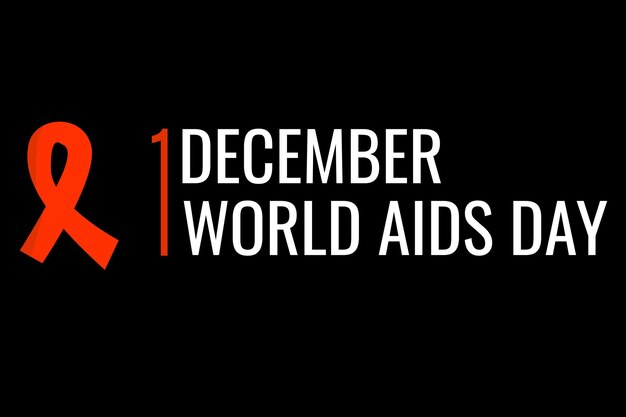 Vektor bildillustration ohne hintergrundlogo internationaler aidstag
