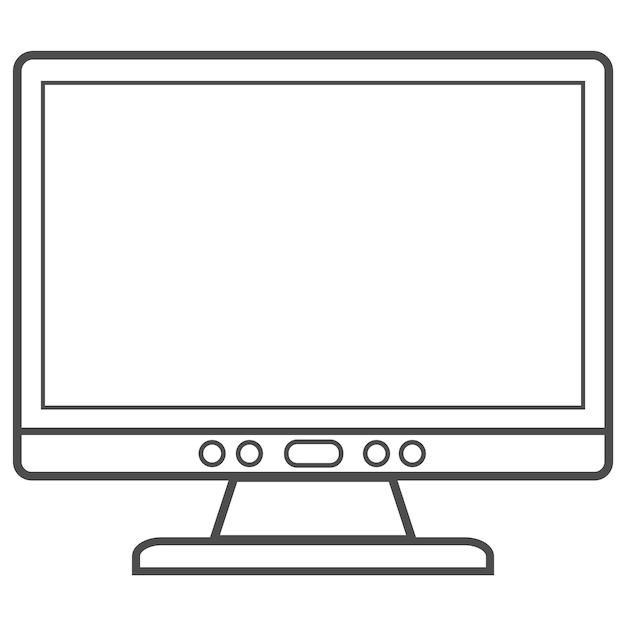 Bildschirm-Symbol Umriss-Symbon Vektor-Illustration