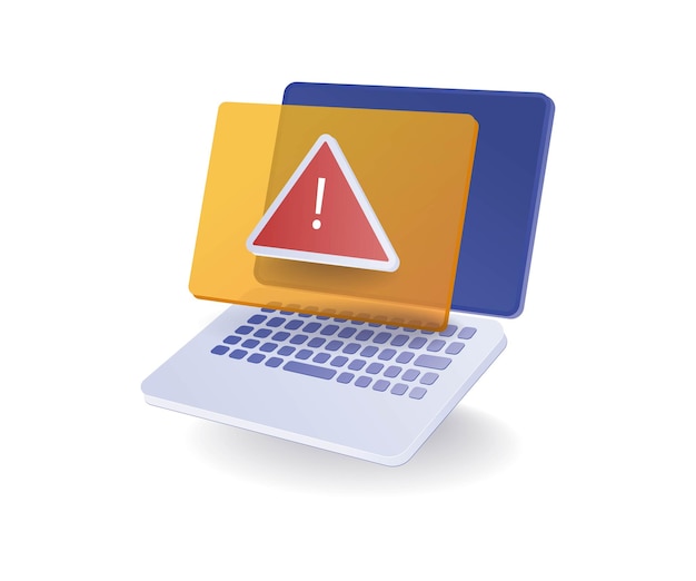 Bildschirmfenster mit Warnung zur Computerdatensicherheit