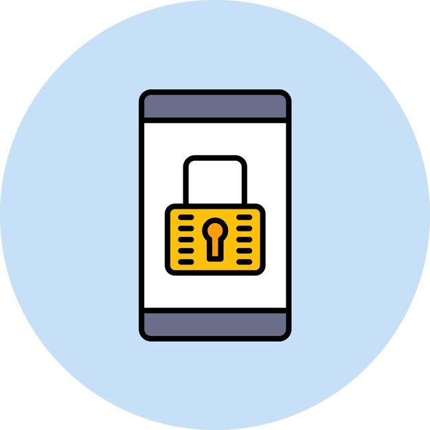 Bildschirmverriegelung Porträt-Flat-Illustration