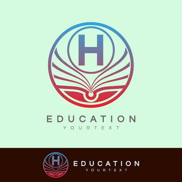 Bildung anfangsbuchstabe h logo design