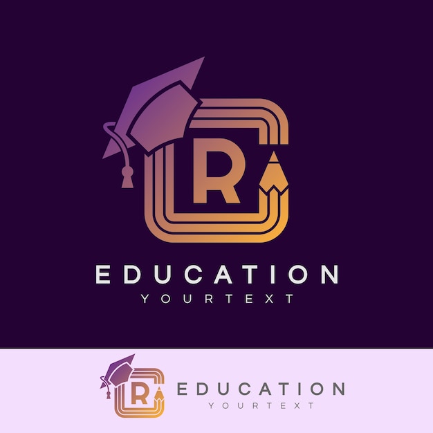 Bildung anfangsbuchstabe r logo design