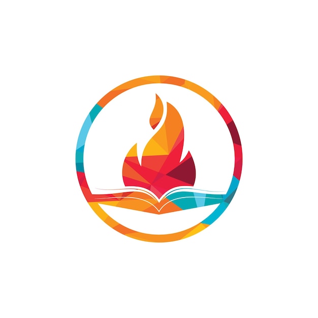Bildung-Feuer-Vektor-Logo-Design