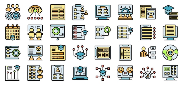 Bildungsmanagementsystem, das Lernprogramme und Online-Kurse darstellt