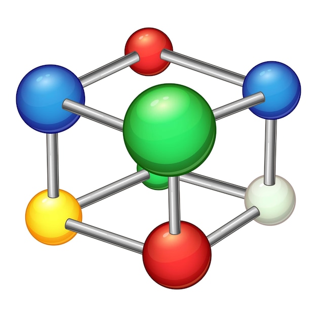 Bildungsmolekül-symbol cartoon-illustration des bildungsmolekül-vektorsymbols für das web