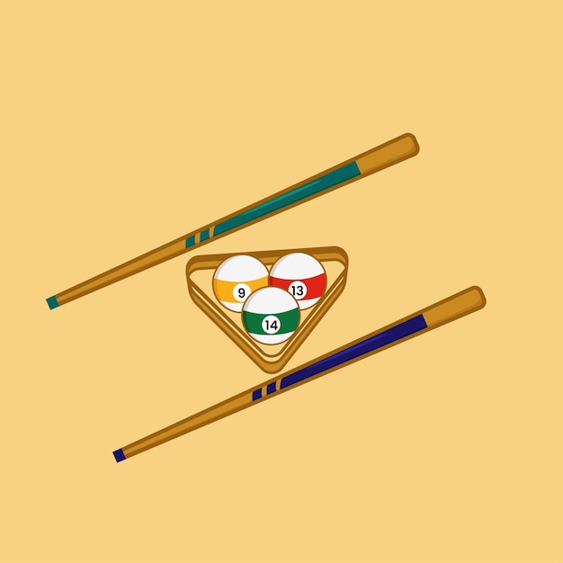 Vektor billiard-illustration