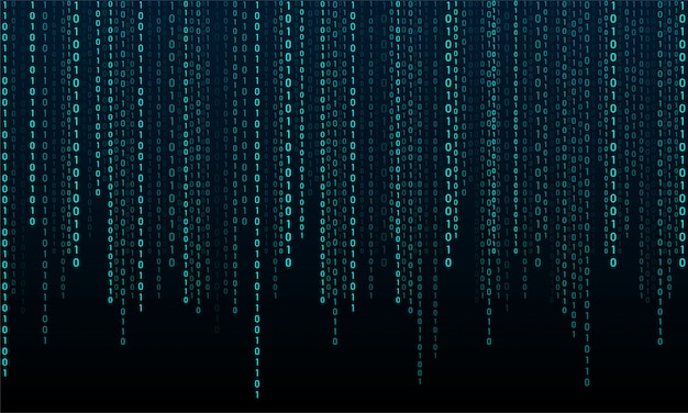 Binärcode auf schwarzem Hintergrund