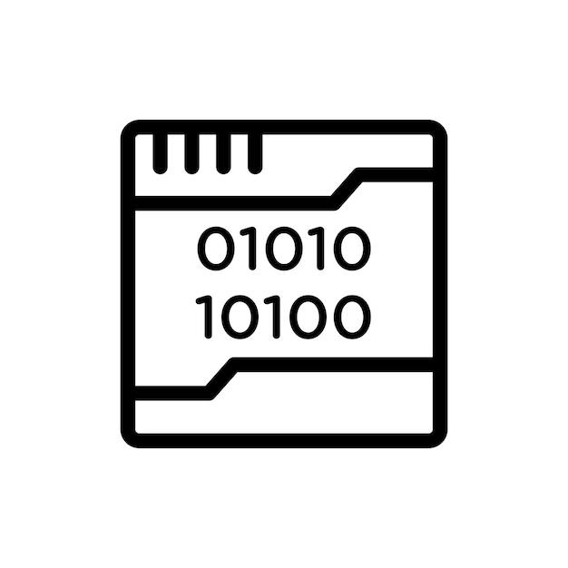 Binärcode-Symbolsatz Computersoftware 01 binäres Datenvektorsymbol