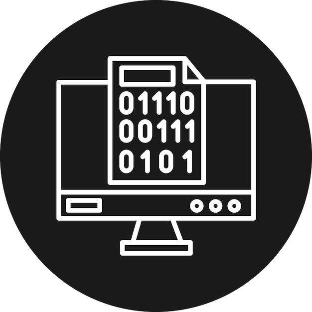 Binärcode-Vektor-Symbol kann für Codierung und Entwicklung Iconset verwendet werden