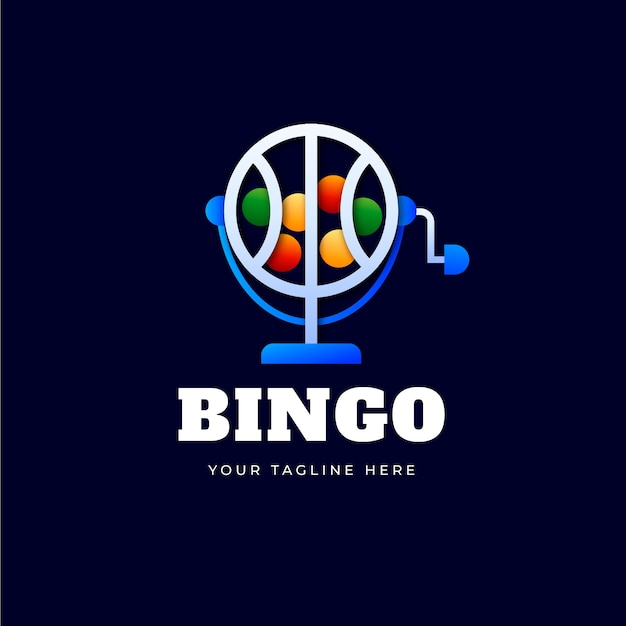 Bingo-logo-vorlage mit farbverlauf