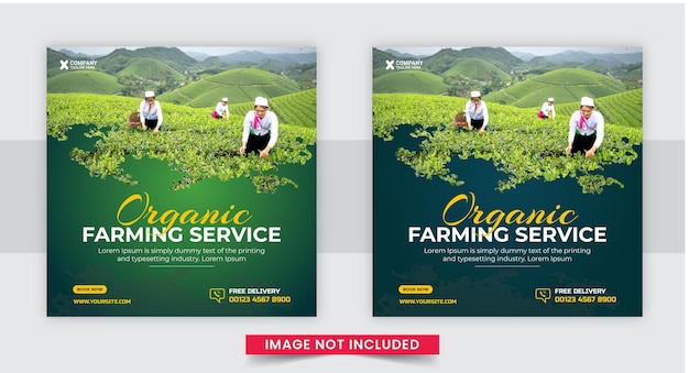 Bio-Agro-Farm-Services Social Media Banner-Vorlagen-Design