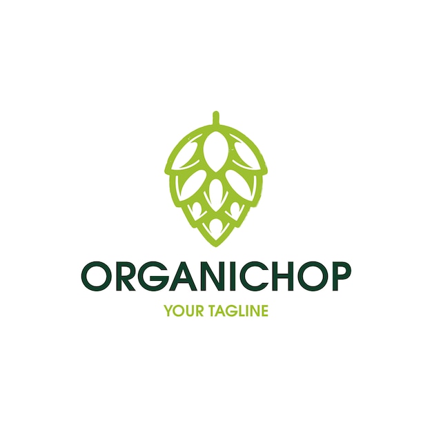 Bio bier hop logo vorlage