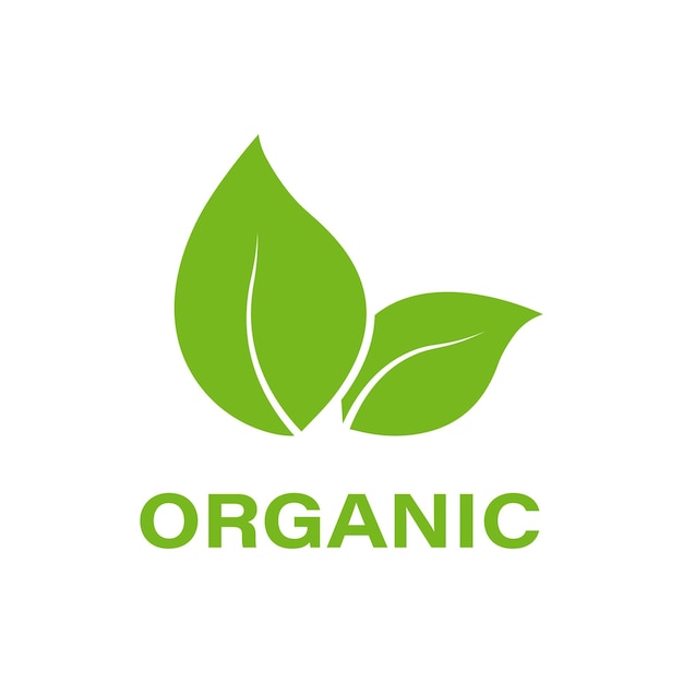 Vektor bio-produkt grünes blatt-symbol natürliches bio-gesundes eco-food-silhouette-logo bio-bio-produkt