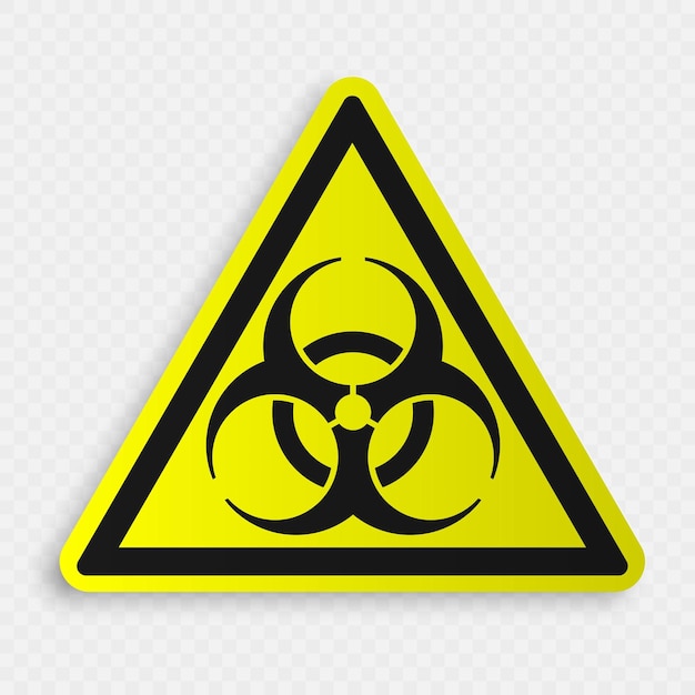 Biohazard-schild auf transparent