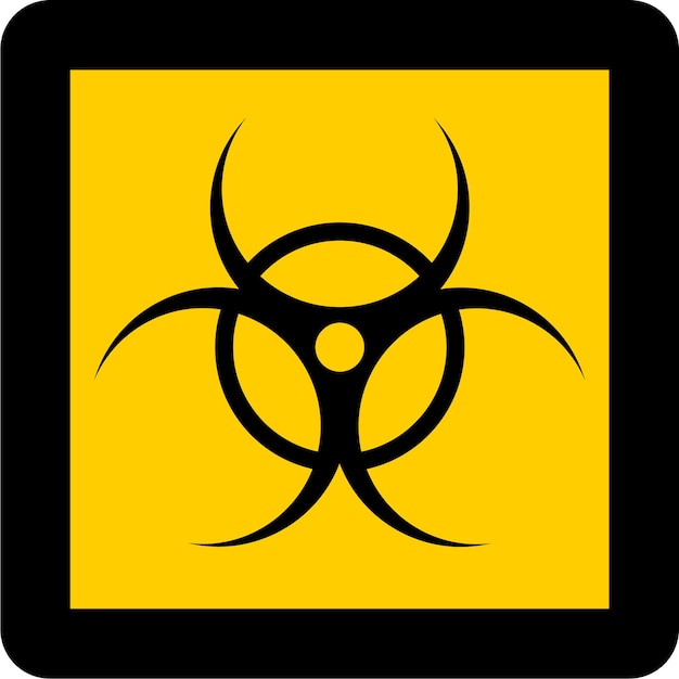 Biohazard warn-symbol icon in flacher vektor-illustration