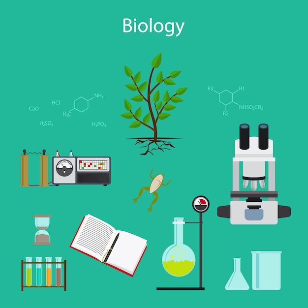 Biologieforschungs-karikaturillustration