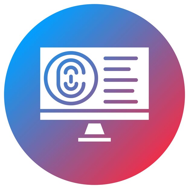 Vektor biometrische computer-icon-vektorbilder können für biometrie verwendet werden