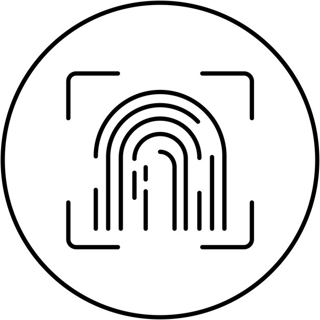 Vektor biometrische icon-vektorbilder können für die zukunft verwendet werden