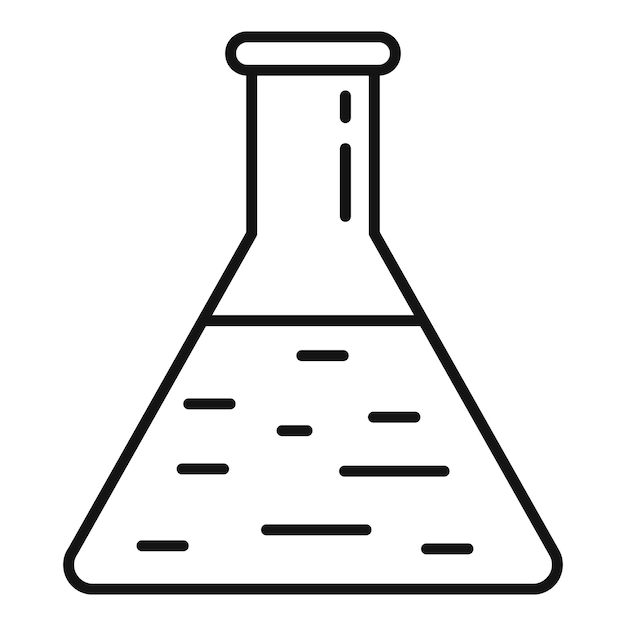 Vektor biophysik-flaschen-symbol umriss des biophysik-flaschen-vektorsymbols für webdesign isoliert auf weißem hintergrund