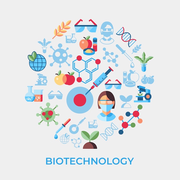 Biotechnologie-ikonen-sammlung