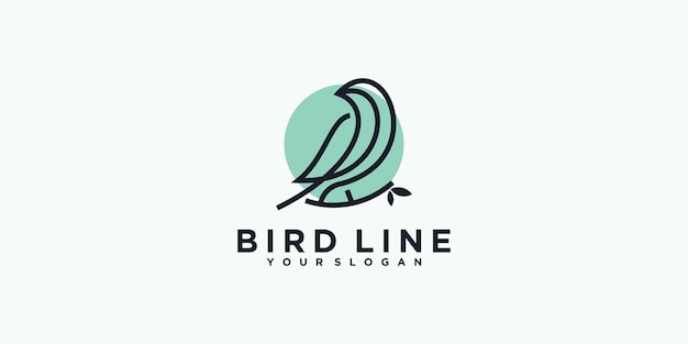 Bird line logo-referenz für unternehmen