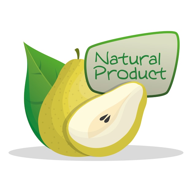 Birne naturprodukt label