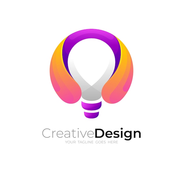 Birnenlogo mit einfacher Designillustration bunt