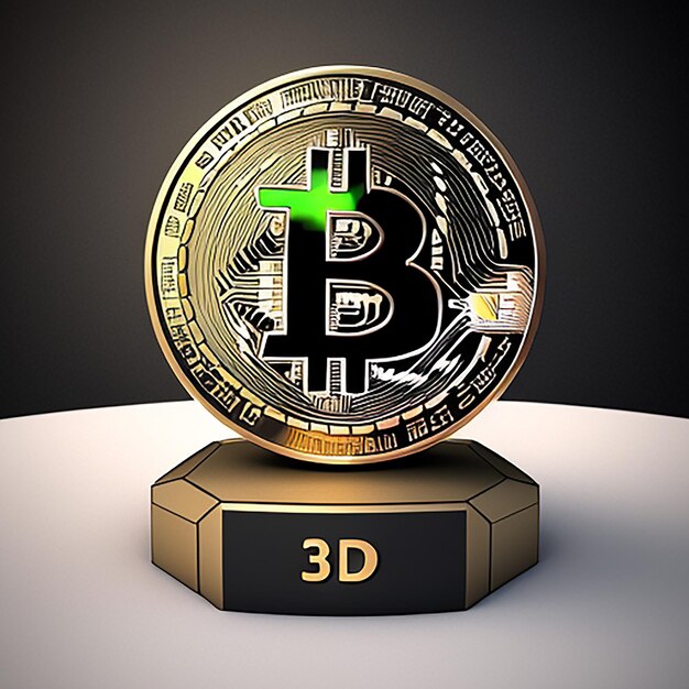 Bitcoin 3d-vektor