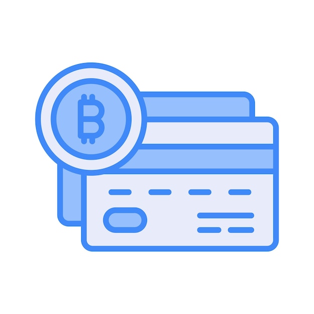 Bitcoin-Debitkarten-Vektor-Design im modernen Stil bereit zum Gebrauch Icon