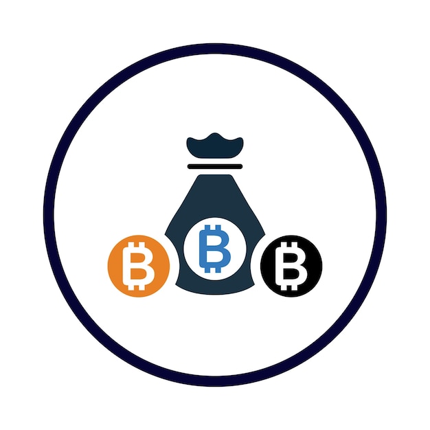 Bitcoin digitale Währung Bitcoin Brieftasche Kryptowährungs-Symbol