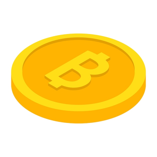 Bitcoin-Flachvektorsymbol Kryptowährungsmünze Kryptowährungsemblem Logo für Web- und Internetgeld